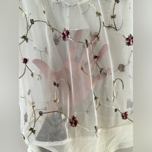 🦋Sheer Embroidered Bodysuit - Picture 3 of 5
